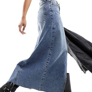 Denim long skirt as pictured .NEW NEVER WORN!!!